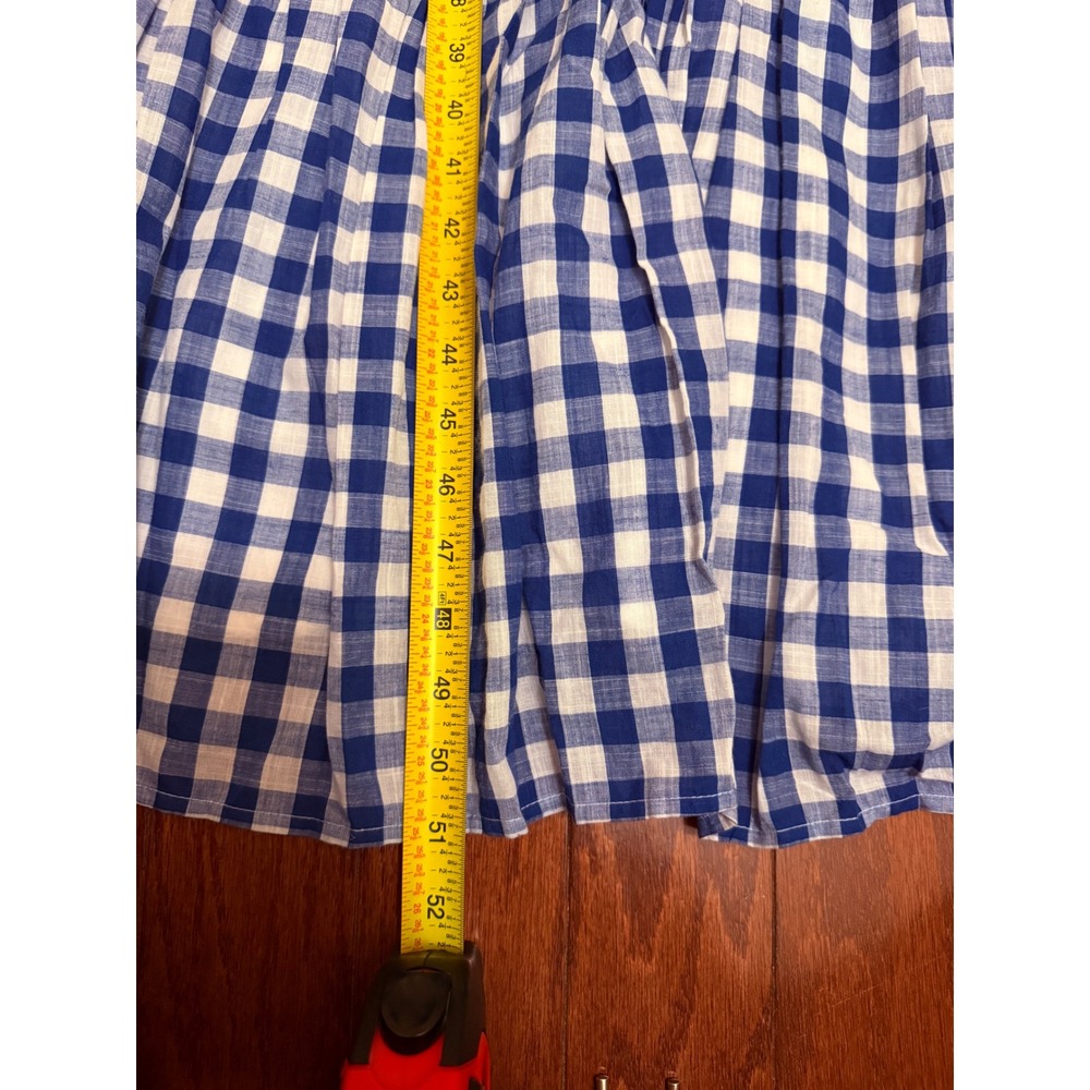 Anthropologie Blue White Gingham Smocked Maxi Dress XXS NWT CP9209 - Picture 4 of 5
